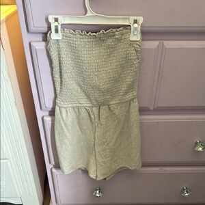 Women's Tan Smocked Shorts